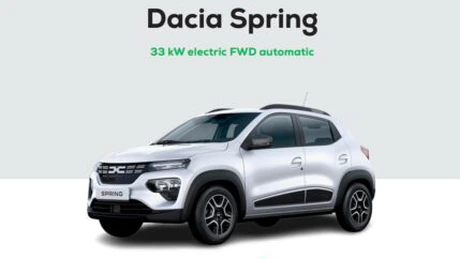 Dacia Spring, clasificată cu 5 stele verzi la testele Green NCAP