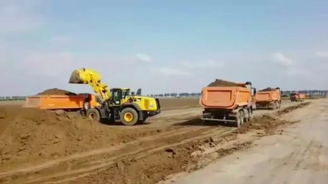 Autostrada Bucureștiului: Umbrărescu a mobilizat 400 de muncitori pe lotul Corbeanca - Afumați VIDEO