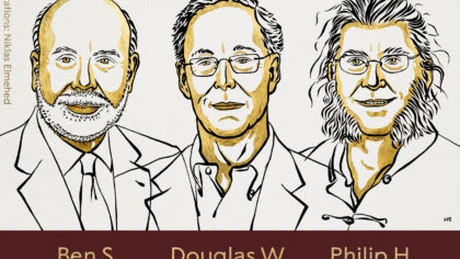 Premiul Nobel pentru Economie - Ben Bernanke, Douglas Diamond şi Philip Dybvig, pentru cercetări asupra crizelor financiare şi băncilor