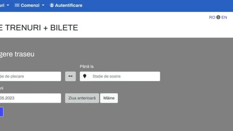 ARF a lansat în probe site-ul de achiziții bilete de tren
