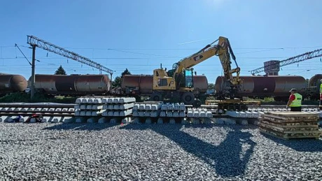 Arcada Company și ISPCF au început lucrările de montare a primilor linii de cale ferată în stația Fetești și între Ciulniţa și Călăraşi Sud