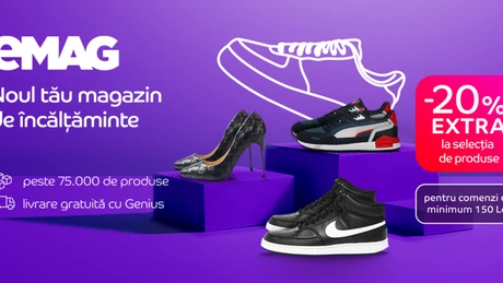 eMAG lansează Sneakers & Shoes Shop, un nou shop-in-shop online cu o ofertă de peste 75.000 de modele de pantofi