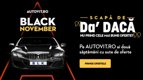 Black November la Autovit.ro. Peste 500 de oferte pentru mașini și reduceri de peste un milion de euro