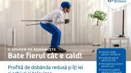 Exim Banca Românească reduce dobânda la creditul de nevoi personale. Aceasta este fixă timp de 5 ani și ajunge la 8,75% la lei