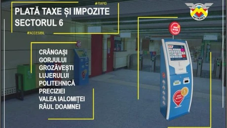 Metrorex amplasează automate pentru plata impozitelor și taxelor din Sectorul 6