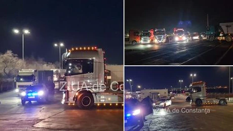 Protestul transportatorilor și fermierilor - Au fost blocate mai multe porți de acces în Portul Constanța