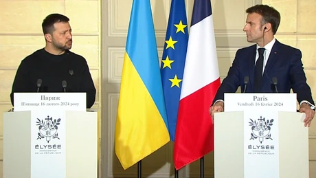 Macron și Zelenski au semnat un acord de securitate, prin care Ucraina va primi sprijin civil și militar. Parisul va acorda Kievului în acest an un ajutor militar de până la 3 miliarde de euro