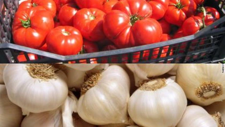 Ajutor de 37,6 milioane de euro pentru producătorii tomate şi usturoi din România, de la Comisia Europeană