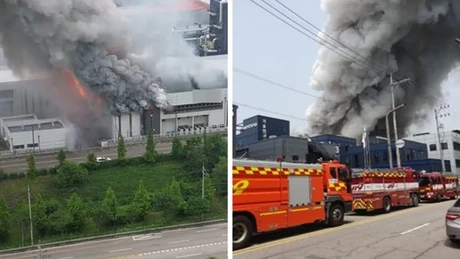 Zeci de morţi în urma unui incendiu la o fabrică de baterii de litiu din Coreea de Sud