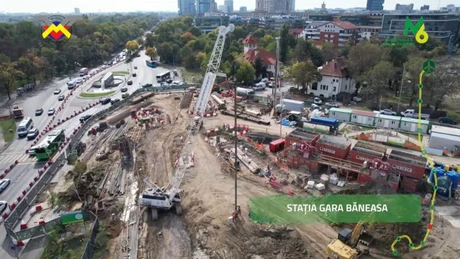 Metroul de Otopeni: Cum au evoluat lucrările la secțiunea sudică 1 Mai - Tokyo a M6 în prima parte a lunii octombrie VIDEO