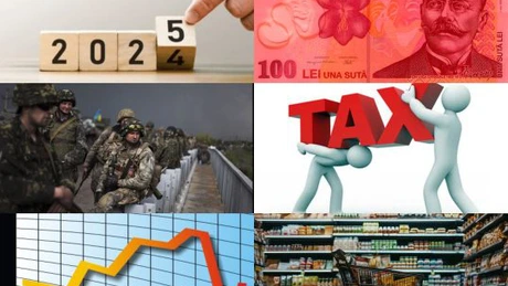 Cele mai mari riscuri pentru România în 2025: recesiune şi majorarea taxelor, dezinformarea şi conflictele armate. Cât va creşte cursul euro/leu şi cum va evolua inflaţia (CFA România)