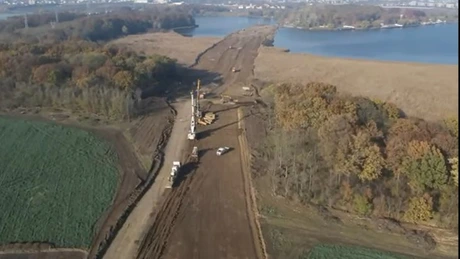 Autostrada Bucureștiului A0: UMB a realizat 27% din lucrările la cel mai dificil lot, cu podul peste Lacul Cernica