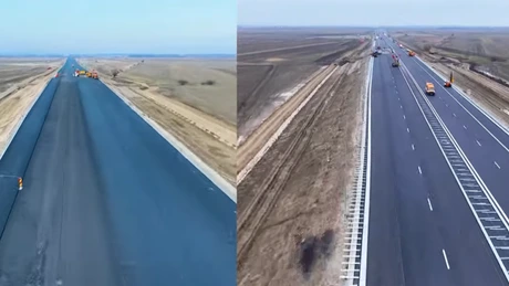 Autostrada A7 Buzău - Focșani: UMB turează la maximum motoarele pentru darea în trafic a lotului 3. Cum au evoluat lucrările în doar o săptămână (Video)