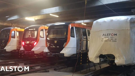 Al cincilea tren de metrou Alstom pentru Magistrala M5 a ajuns în România FOTO