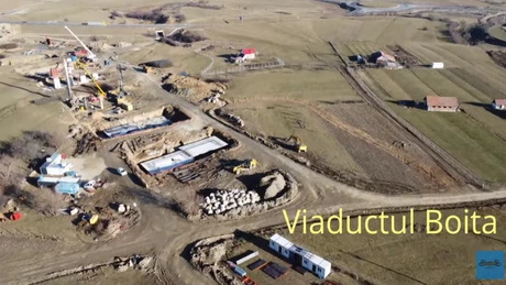 Autostrada Sibiu - Pitești: Cum mai arată viaductul Boița, pe care turcii de la Mapa îl construiesc pe secțiunea 2 (Video)