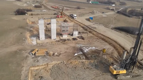 Autostrada Sibiu - Pitești, secțiunea 2. Turcii de la Mapa - Cengiz anunță progres de 20% la viaductul Boița și startul producției de grinzi la Sibiu