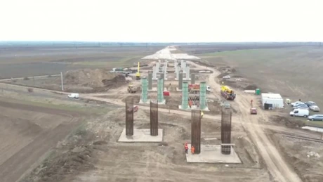 Autostrada A7 Focșani - Bacău: UMB a ajuns la un stadiu de 42% pe lotul 1 (Video)