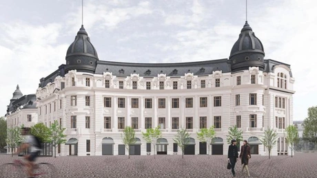 FOTO Nicușor Dan a semnat autorizația pentru restaurarea Palatului BCR din centrul Bucureștiului în hotel de 5 stele