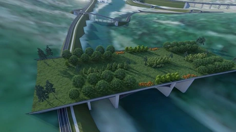 VIDEO Autostrada Sibiu - Pitești: Imagini cu amplasamentul viitorului ecoduct - mamut Cornetu. Moft scump sau își merită banii?