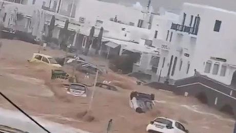 VIDEO - Dezastru în Grecia. Furtuni puternice au provocat inundaţii în mai multe insule
