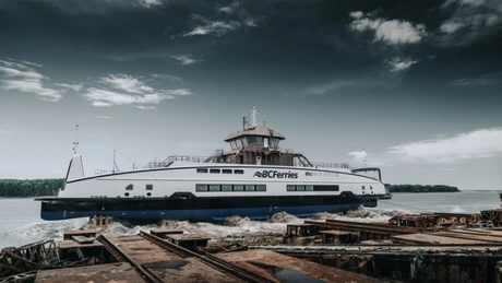 Şantierul Naval Damen Galaţi a lansat la apă un feribot complet electric, pentru compania canadiană BC Ferries