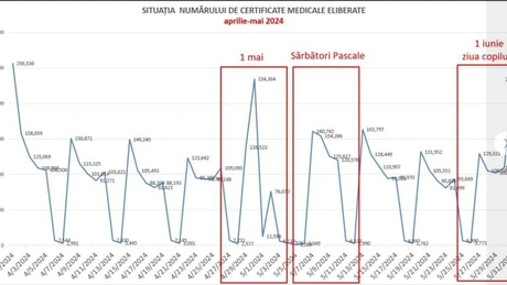 Un milion de concedii medicale acordate în 2024 