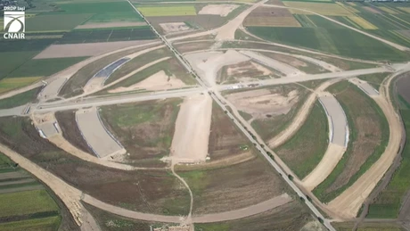 VIDEO Autostrada Moldovei A7: UMB continuă lucrările la primul nod turbion din România