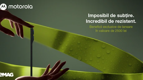 Motorola lansează în exclusivitate la eMAG noul smartphone ultra-subțire printr-o ofertă limitată