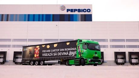 PepsiCo integrează în flota sa camionul electric Mercedes-Benz eActros 600, care va deservi ambele fabrici deținute de companie în România
