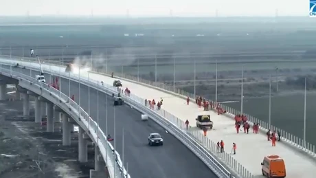 VIDEO Autostrada A7 Focșani - Bacău: UMB lucrează cu 1600 de muncitori pe lotul 1, realizat 95%