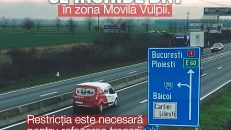 HARTA DN1 va fi închis mai multe zile începând de luni în județul Prahova. VEZI rutele alternative