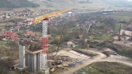 VIDEO Autostrada Transilvania: Viaductele de pe lotul Nădășelu - Mihăești au ajuns la stadiu fizic de 35%. Vom circula pe încă 133 de km de pe A3 la finalul lui 2026