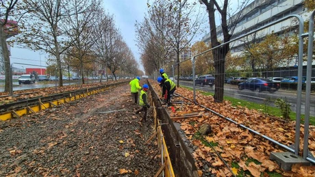 FOTO Start reparații pe Camil Ressu la linia de tramvai utilizată de zeci de mii de bucureșteni, dar nemodernizată de 40 de ani