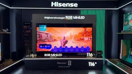 Hisense lansează în România cel mai mare televizor MiniLED din lume. Unde este expus