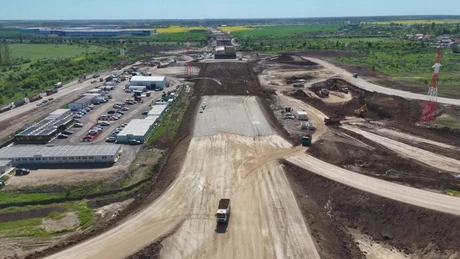 FOTO Autostrada Bucureștiului A0: 760 de muncitori mobilizați pe întregul amplasament al lotului 1 Nord. Când va fi gata