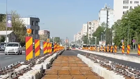 FOTO Prelungirea Ghencea: Continuă lucrările pentru linia de tramvai - PMB