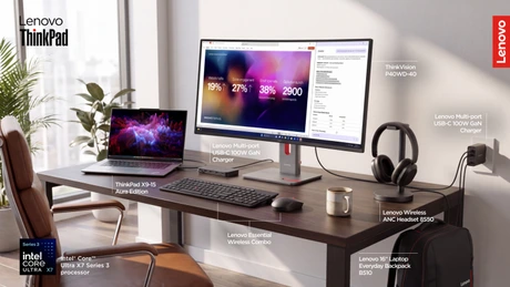 Monitorul a devenit centrul biroului meu. Cum m-a ajutat ecosistemul Lenovo Think să lucrez mai organizat, indiferent unde mă aflu