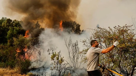 Incendii Grecia - Doi morţi, nouă răniţi şi sute de oameni evacuaţi pe insula Salamina