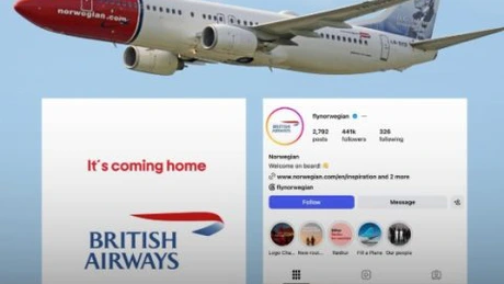 Pariu onorat de vikingi. Norwegian Air şi-a schimbat poza de profil de pe Instagram cu cea a British Airways