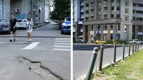 VIDEO Înainte și după: Cum arată un bulevard refăcut din centrul Capitalei, fără mașini pe trotuare