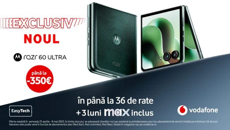 Telefoanele Motorola Razr 60 Ultra și Edge 60 Pro, lansate în România exclusiv cu oferta Vodafone EasyTech