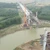 VIDEO Drumul Expres Brăila – Galați. Montarea unui nou segment de tablier la podul peste râul Siret, amânată din cauza ploilor