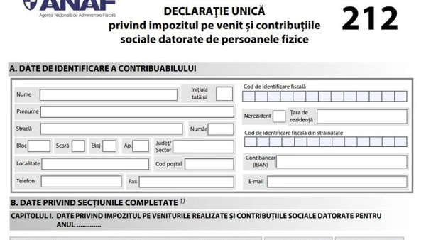 Asigurarea la sănătate a oamenilor fără venituri fiscalizate costă 2.430 de lei în 2026 şi e opţională. Vor plăti 608 lei la momentul asigurării. Model de completare a declaraţiei unice
