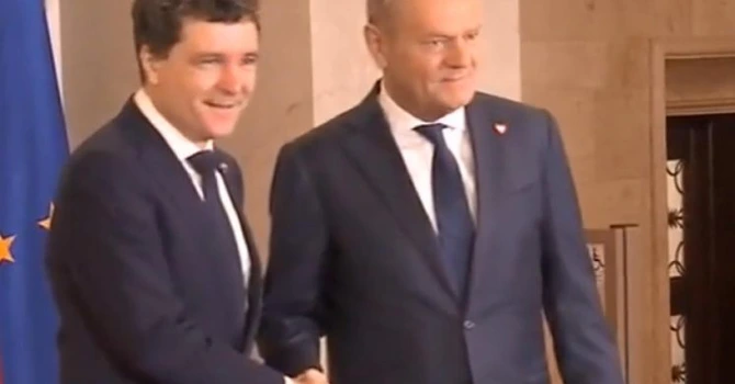 Preşedintele ales Nicuşor Dan, primit de premierul Poloniei