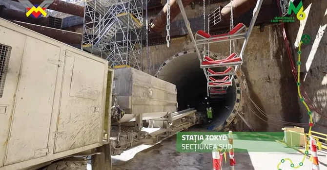 VIDEO Metroul de Otopeni: Cum au evoluat lucrările pe cele două secțiuni ale Magistralei 6 în luna mai