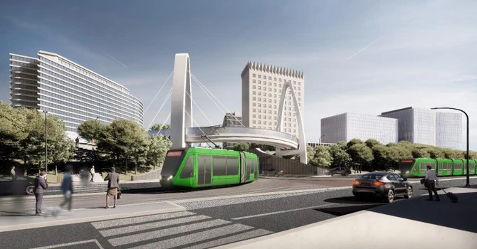 FOTO Proiect de jumătate de miliard de lei pentru deblocarea traficului în Nordul Capitalei: Pasarelă hobanată, bulevard lărgit, drum nou, linii de tramvai extinse – primar