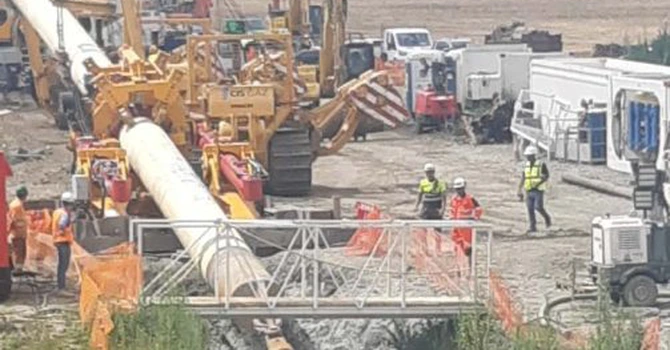 Conducta Tuzla-Podișor, prin care gazele din Marea Neagră vor intra în rețea, traversează Dunărea