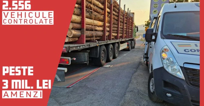 Amenzi de peste trei milioane de lei în doar câteva zile, după acțiuni de cântărire a vehiculelor de marfă