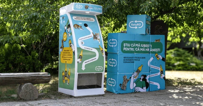 Hrană pentru pisici la fiecare PET reciclat în cadrul SGR. Unde se întâmplă acest lucru