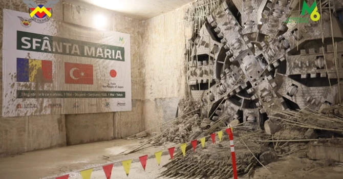 VIDEO Metroul de Otopeni: Prima „cârtiță” a ajuns la viitoarea stație Gara Băneasa Update